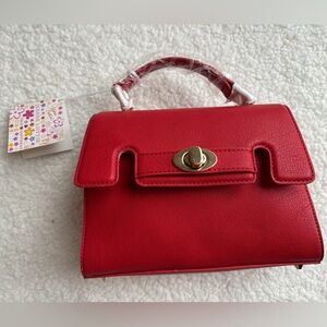 NWT Canadian Designer Jeanne Lottie Red Vintage 2-Way Small Bag